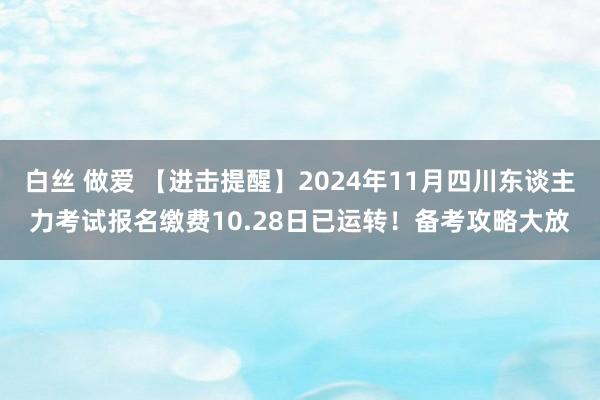 白丝 做爱 【进击提醒】2024年11月四川东谈主力考试报名缴费10.28日已运转！备考攻略大放