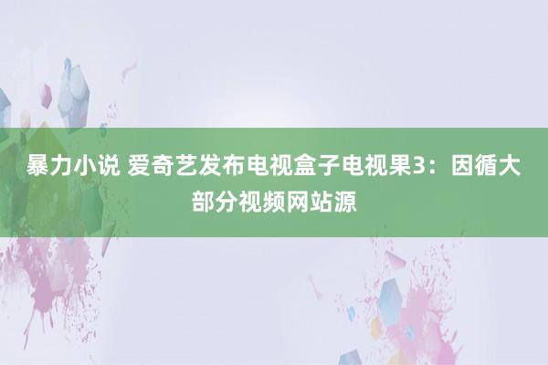 暴力小说 爱奇艺发布电视盒子电视果3：因循大部分视频网站源